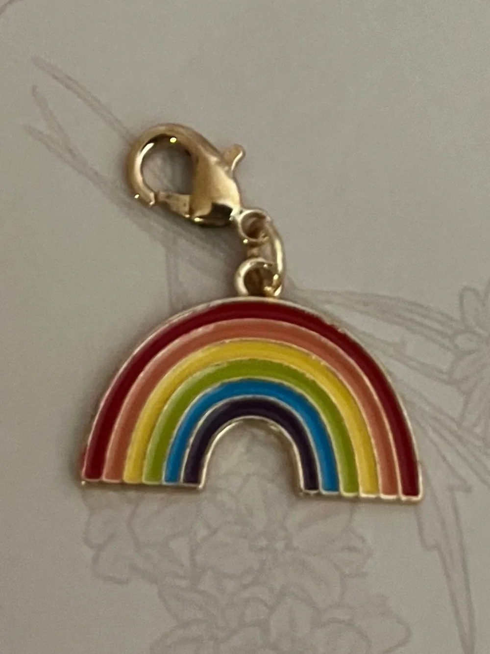 💕 5 for $25 💕 Gold Tone Rainbow Charm Clip-On